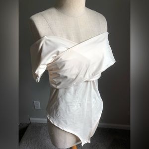 Off Shoulder Cream Bodysuit